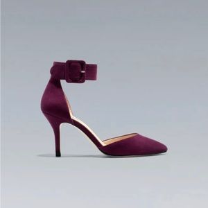 Zara Plum Ankle Strap Heels